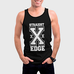 Майка-безрукавка мужская Straight edge SXE, цвет: 3D-черный — фото 2