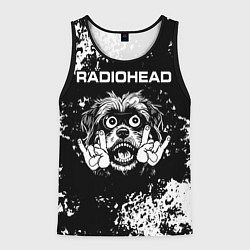 Мужская майка без рукавов Radiohead рок пес