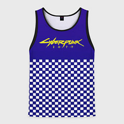 Мужская майка без рукавов Cyberpunk 2077 клетка