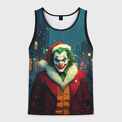 Мужская майка без рукавов Джокер в новогоднем костюме