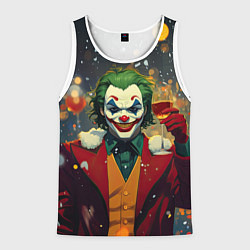 Мужская майка без рукавов Джокер с шампанским - новый год