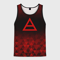 Майка-безрукавка мужская Thirty Seconds to Mars red poly, цвет: 3D-черный