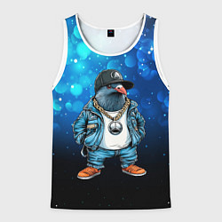 Мужская майка без рукавов Голубь гангстер