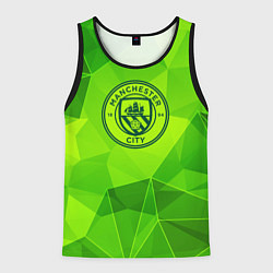 Майка-безрукавка мужская Manchester City green poly, цвет: 3D-черный