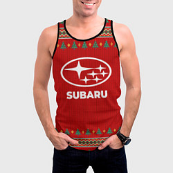 Майка-безрукавка мужская Subaru new year, цвет: 3D-черный — фото 2