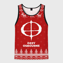 Мужская майка без рукавов Новогодний Ozzy Osbourne с оленями