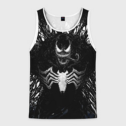 Майка-безрукавка мужская Venom in dark web, цвет: 3D-белый