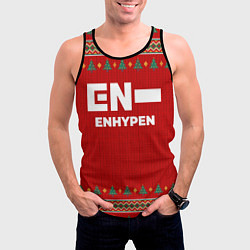 Майка-безрукавка мужская Enhypen new year, цвет: 3D-черный — фото 2