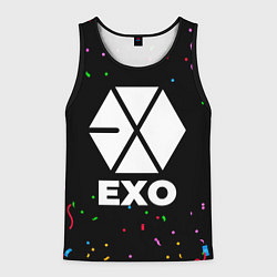 Майка-безрукавка мужская Exo конфети, цвет: 3D-черный