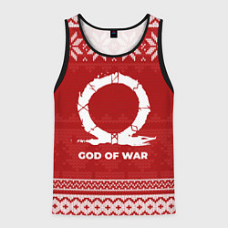 Майка-безрукавка мужская Новогодний God of War, цвет: 3D-черный