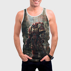 Майка-безрукавка мужская Космодесантник с болтером, цвет: 3D-белый — фото 2