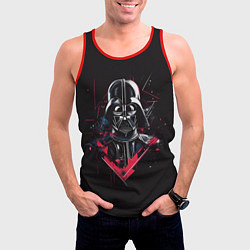 Майка-безрукавка мужская Darth Vader on black, цвет: 3D-красный — фото 2