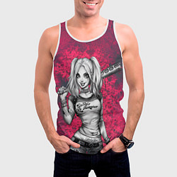 Майка-безрукавка мужская Харли Квинн с битой, цвет: 3D-белый — фото 2
