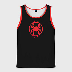 Майка-безрукавка мужская Miles Morales - logo, цвет: 3D-красный