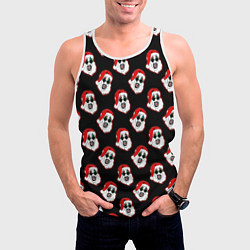 Майка-безрукавка мужская Santa clown Art, цвет: 3D-белый — фото 2