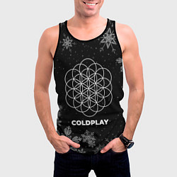 Майка-безрукавка мужская Снежный Coldplay, цвет: 3D-черный — фото 2