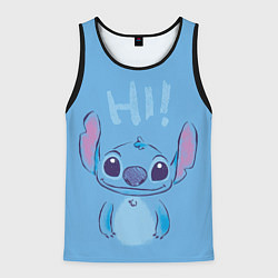 Мужская майка без рукавов Stitch says hi