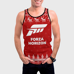 Майка-безрукавка мужская Новогодний Forza Horizon с оленями, цвет: 3D-черный — фото 2