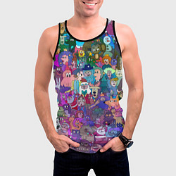 Майка-безрукавка мужская Новогодний виммельбух, цвет: 3D-черный — фото 2