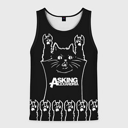 Мужская майка без рукавов Asking Alexandria - кот рок