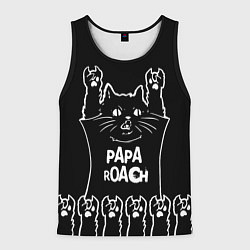 Мужская майка без рукавов Papa Roach: cat rock