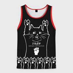 Мужская майка без рукавов Rage Against the Machine: cat rock