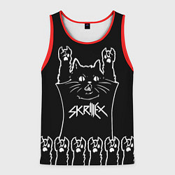 Мужская майка без рукавов Skrillex: cat rock