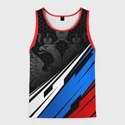 Майка-безрукавка мужская Россия - абстракция, цвет: 3D-красный