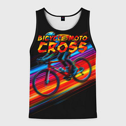 Майка-безрукавка мужская Bicycle moto cross, цвет: 3D-черный