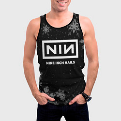Майка-безрукавка мужская Снежный Nine Inch Nails, цвет: 3D-черный — фото 2