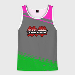 Мужская майка без рукавов Tekken краски неоновые