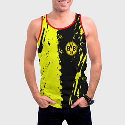 Майка-безрукавка мужская Borussia краски текстура, цвет: 3D-красный — фото 2