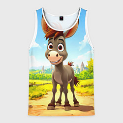 Мужская майка без рукавов Ослик