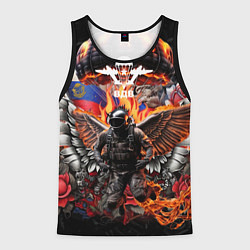 Мужская майка без рукавов Десантник ВДВ с крыльями ангела