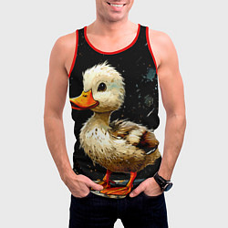 Майка-безрукавка мужская Милая уточка, цвет: 3D-красный — фото 2