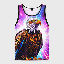 Мужская майка без рукавов Орел в неоновых огнях