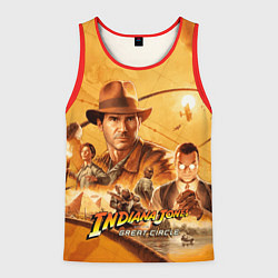 Майка-безрукавка мужская Персонажи Indiana Jones and the great circle, цвет: 3D-красный