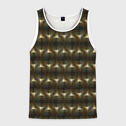 Майка-безрукавка мужская Золотое сияние, цвет: 3D-белый