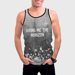 Майка-безрукавка мужская Bring Me the Horizon - grey gradient посередине, цвет: 3D-черный — фото 2