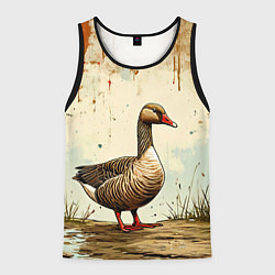 Мужская майка без рукавов Гусь