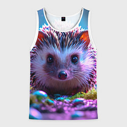 Мужская майка без рукавов Ёжики в сказаочном лесу