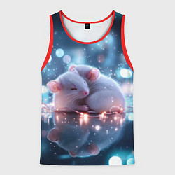 Майка-безрукавка мужская Милые влюбленные мышки, цвет: 3D-красный