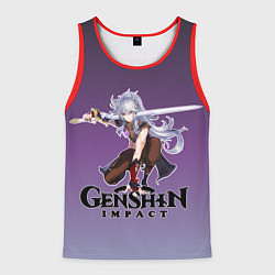 Майка-безрукавка мужская Разор из Геншин, цвет: 3D-красный