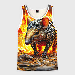 Мужская майка без рукавов Броненосец в огне