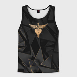 Майка-безрукавка мужская Bon Jovi golden poly, цвет: 3D-черный