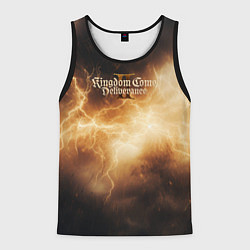 Мужская майка без рукавов Kingdom Come Deliverance 2 желтые молнии