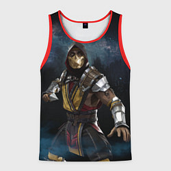 Майка-безрукавка мужская Mortal Kombat - Скорпион, цвет: 3D-красный