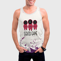 Майка-безрукавка мужская Играй в кальмара, цвет: 3D-белый — фото 2