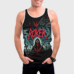 Майка-безрукавка мужская Roker - blood in the ground, цвет: 3D-белый — фото 2