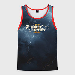 Майка-безрукавка мужская Kingdom Come Deliverance 2 blue sky, цвет: 3D-красный